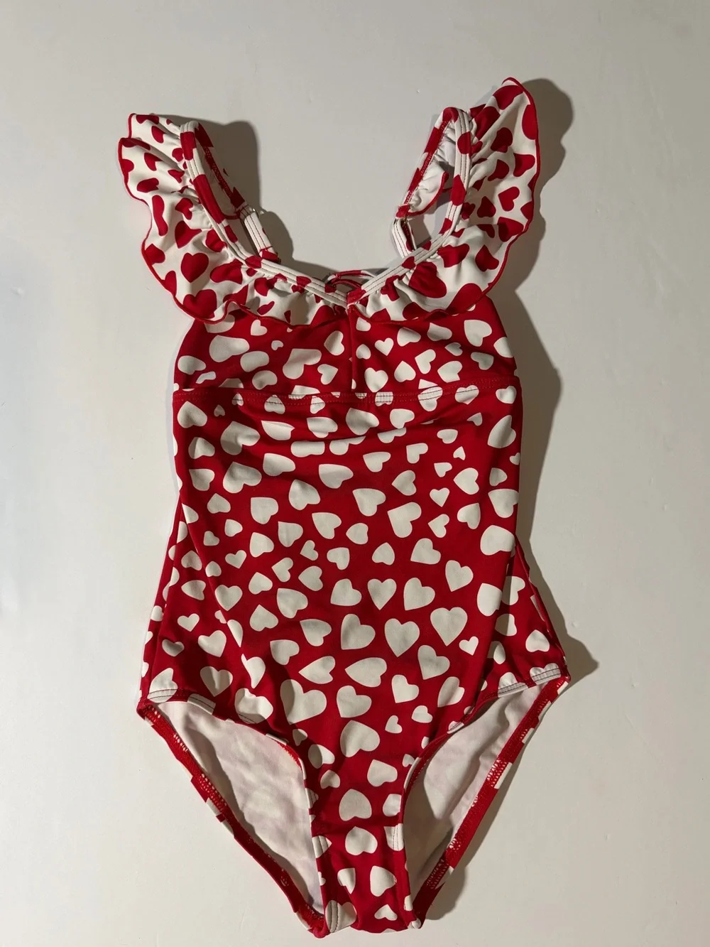 Girls Red Heart Print Dancewear leotard CS